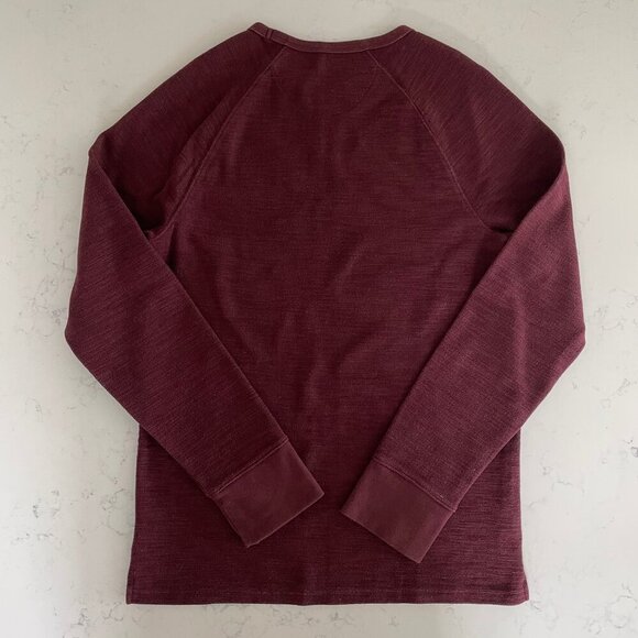 Goodfellow & Co Standard Lg Slv Crew Nk Cotton Blend T Shirt Burgundy Sz S - Picture 6 of 6
